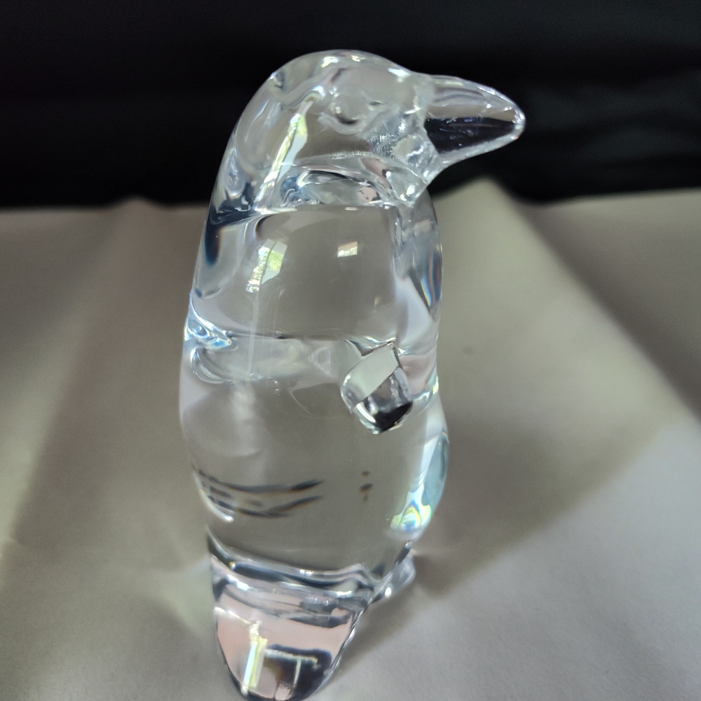 Clear Glass Penguin Figurine